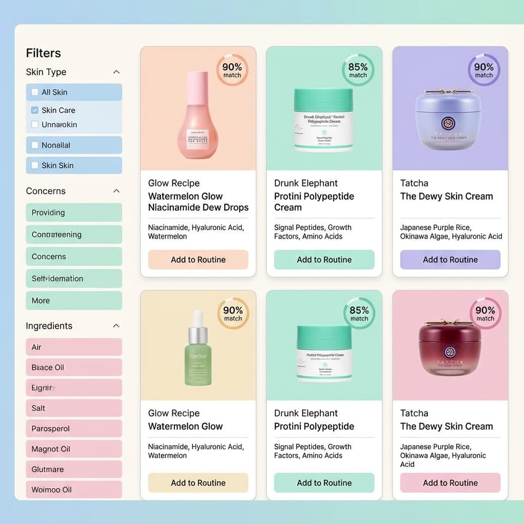 Recommendations Page - Personalized product suggestions with detailed information